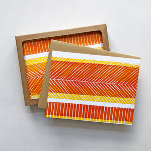 Pack of 6 Letterpress Note Cards