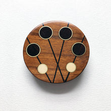 Load image into Gallery viewer, Wood and Brass Inlaid Pins