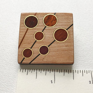 Wood and Brass Inlaid Pins