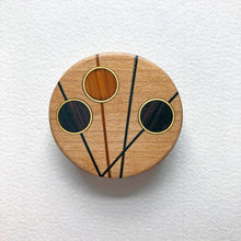 Load image into Gallery viewer, Wood and Brass Inlaid Pins