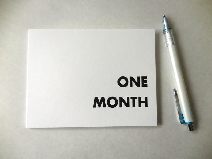 One Month Letterpress Planner